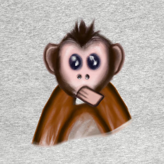 Cute Monkey Drawing by Play Zoo